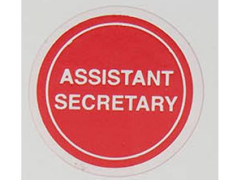 Special Sticker Asst Secretary
